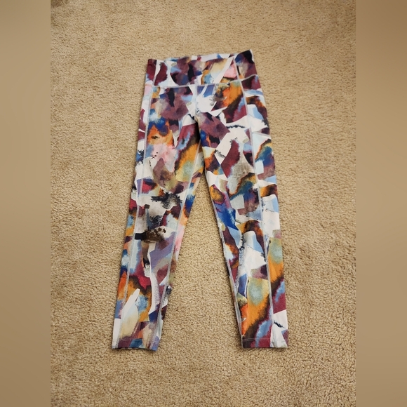 Calvin Klein Performance Women  High Waist Multicolor Leggings Size M #D89 - Picture 1 of 7